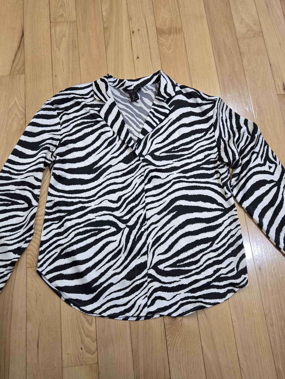 Rachel Zoe Zebra Print Satin Blouse